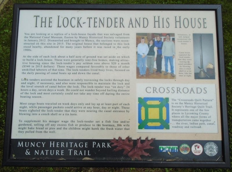 The Lock-tender and His House Marker image. Click for full size.
