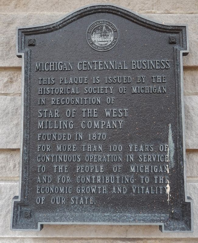 Star of the West Milling Company Marker. Click for full size. Star of the West Milling Company Marker image. Click for full size.