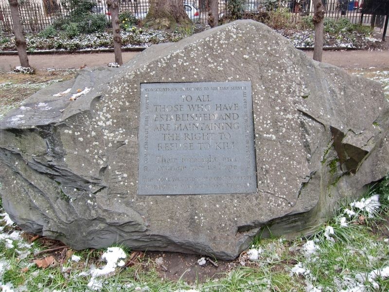 The Conscientious Objectors Stone (1994) image. Click for full size.