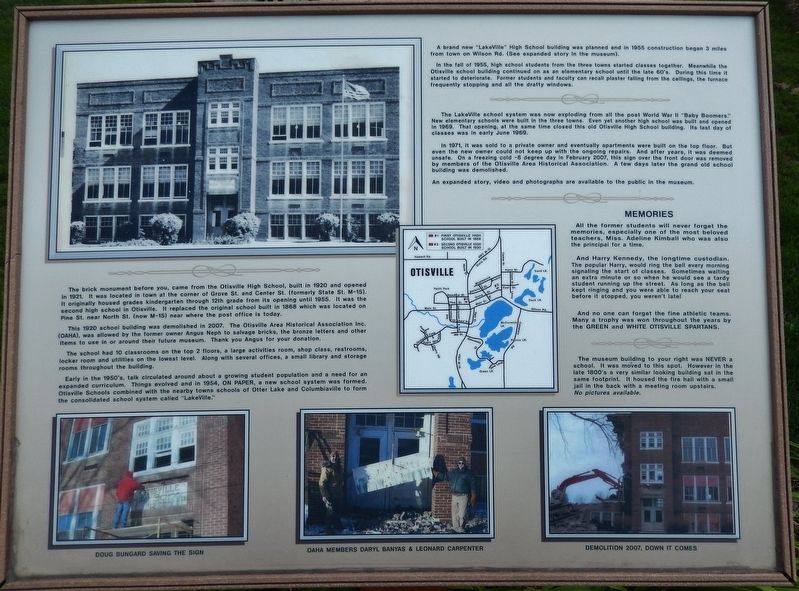 Otisville High School Marker. Click for full size. Otisville High School Marker image. Click for full size.