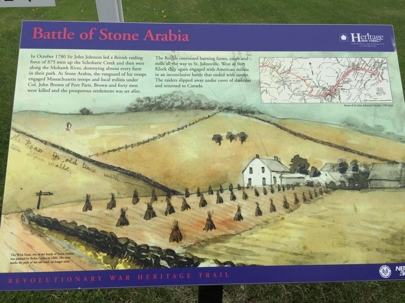 Battle of Stone Arabia Marker image. Click for full size.