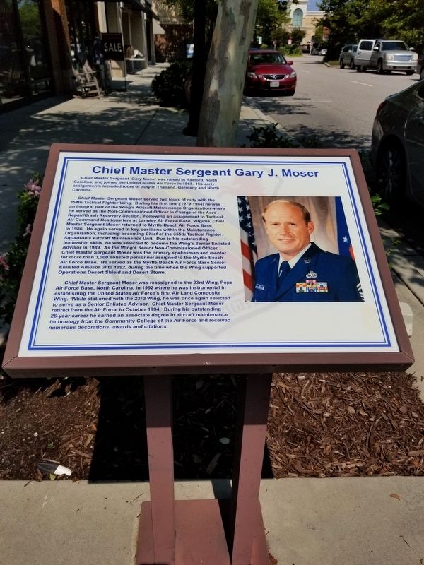 Chief Master Sergeant Gary J. Moser Marker image. Click for full size.