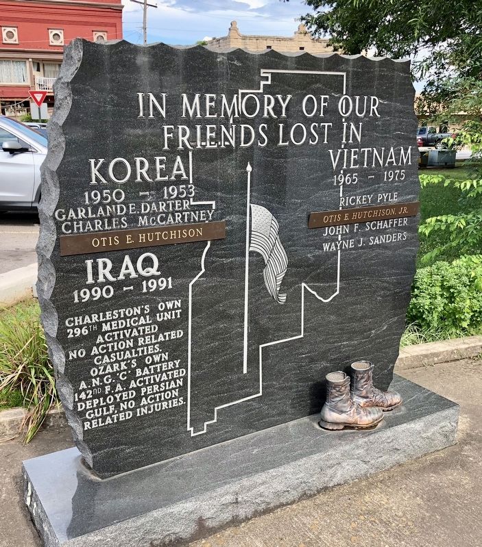 In Memory of our Friends Lost in Korea, Vietnam & Iraq Marker. Click for full size. In Memory of our Friends Lost in Korea, Vietnam & Iraq Marker image. Click for full size.
