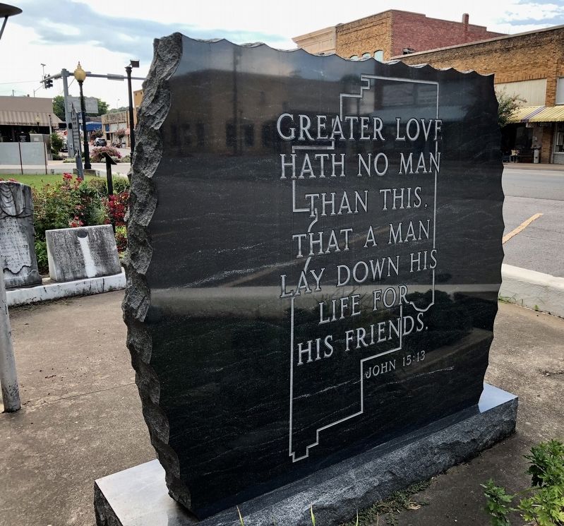 In Memory of our Friends Lost in Korea, Vietnam & Iraq Marker (rear). Click for full size. In Memory of our Friends Lost in Korea, Vietnam & Iraq Marker (rear) image. Click for full size.