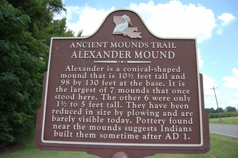 Alexander Mound Marker. Click for full size. Alexander Mound Marker image. Click for full size.