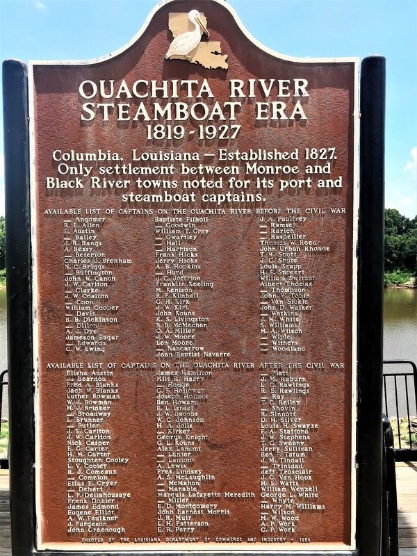 Ouachita River Steamboat Era Marker image. Click for full size.