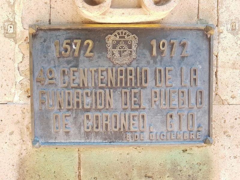 400th Anniversary of the founding of Coroneo Marker. Click for full size. 400th Anniversary of the founding of Coroneo Marker image. Click for full size.