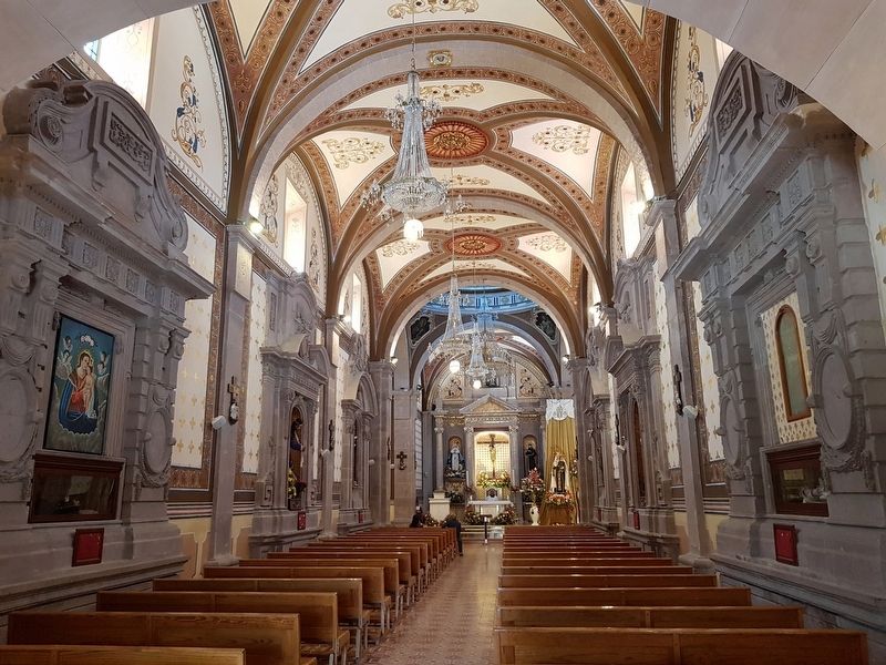 An interior view of the nearby Parish of San Miguel Catholic Church image. Click for full size.