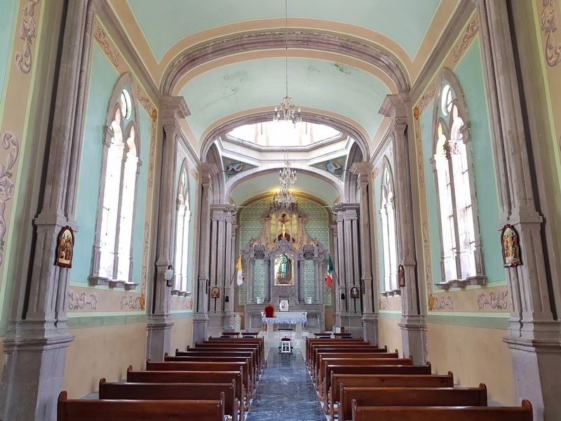 An interior view of the Sanctuary of Santa Mara de Guadalupe image. Click for full size.