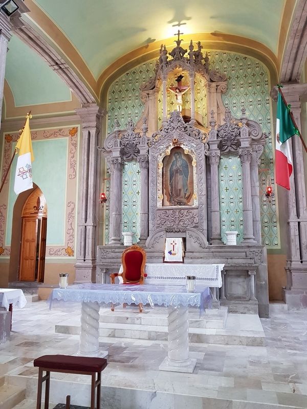 A view of the altar of the Sanctuary of Santa María de Guadalupe. Click for full size. A view of the altar of the Sanctuary of Santa María de Guadalupe image. Click for full size.
