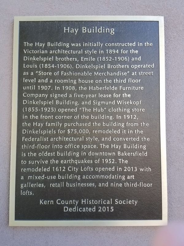 Hay Building Marker image. Click for full size.
