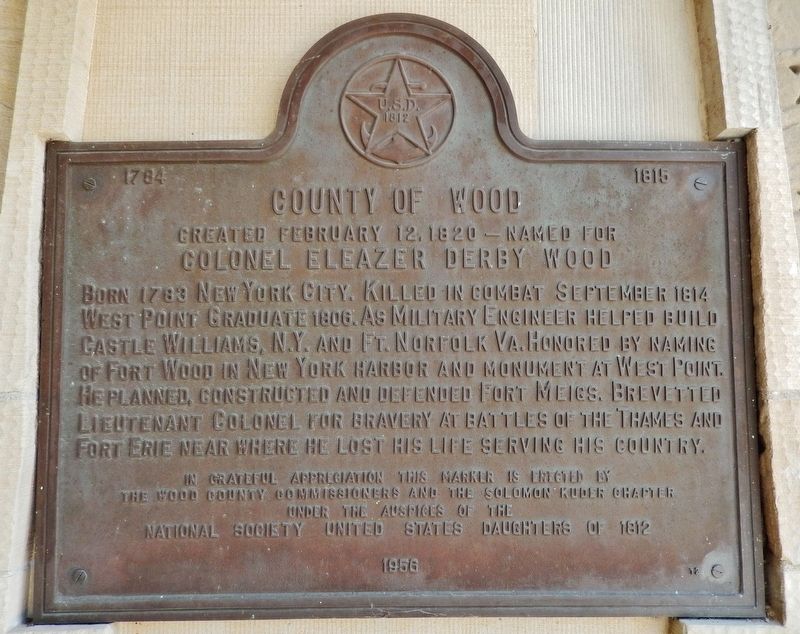 County of Wood Marker. Click for more information. County of Wood Marker image. Click for more information.