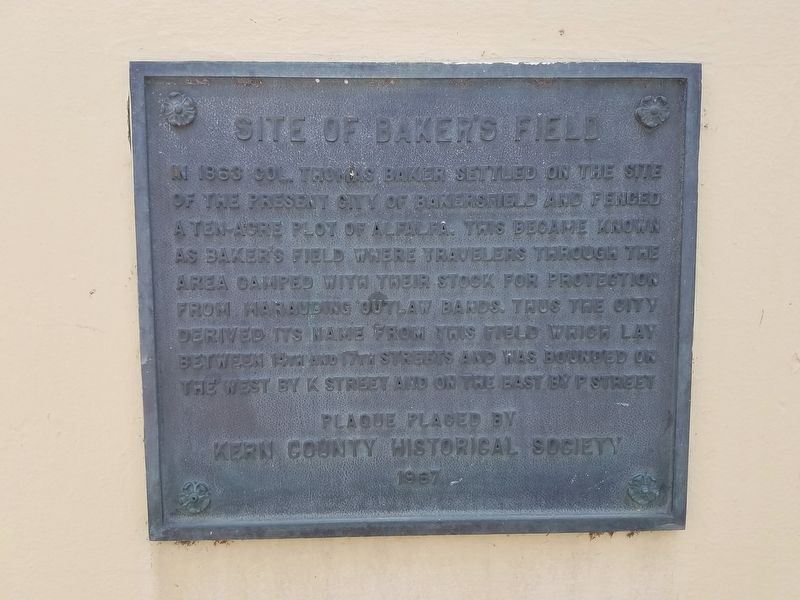 Site of Baker's Field Marker image. Click for full size.