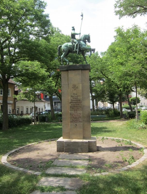 Royal Bavarian First Lancers Regiment Monument - left side image. Click for full size.