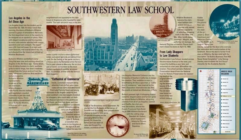 Southwestern Law School Marker image. Click for full size.