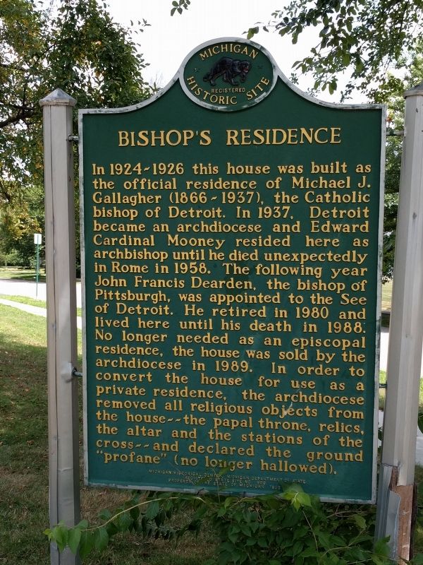 Bishop's Residence Marker - Side 2 image. Click for full size.