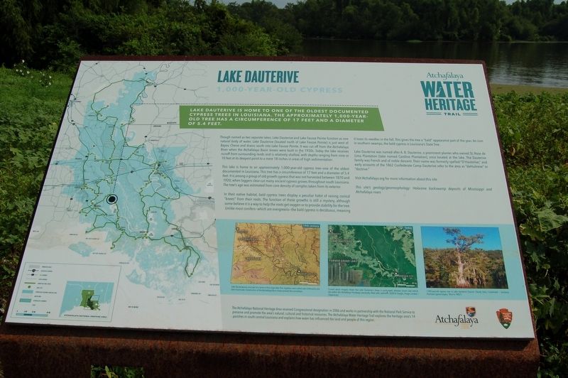 Lake Dauterive Marker. Click for full size. Lake Dauterive Marker image. Click for full size.