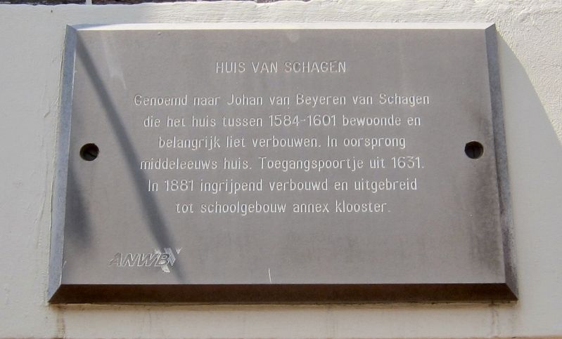 Huis Van Schagen / The Van Schagen Building Marker image. Click for full size.
