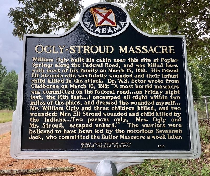 Ogly-Stroud Massacre Marker. Click for full size. Ogly-Stroud Massacre Marker image. Click for full size.
