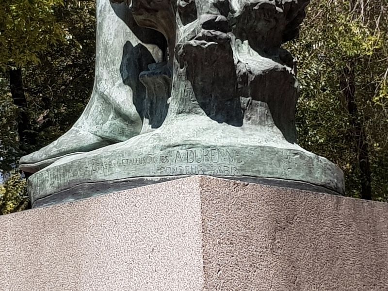 Louis Pasteur statue founder's mark image. Click for full size.