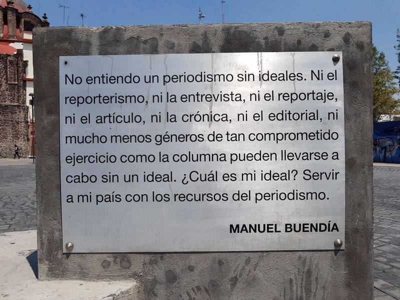 Manuel Buend�a Marker reverse image. Click for full size.