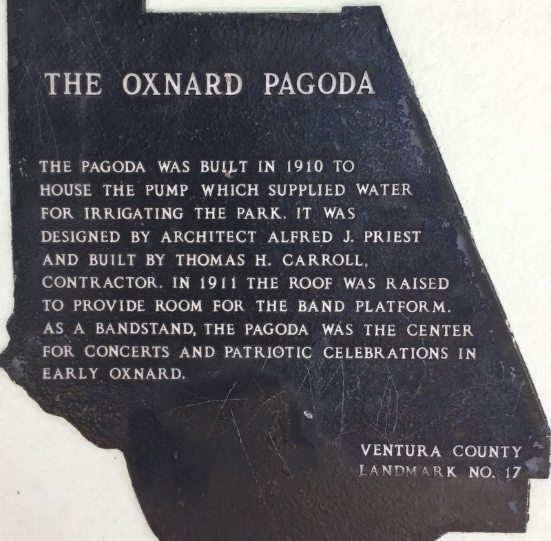 The Oxnard Pagoda Marker image. Click for full size.