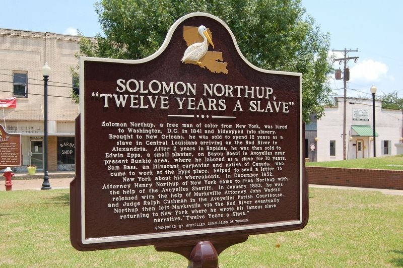 Solomon Northup, "Twelve Years a Slave" Marker image. Click for full size.
