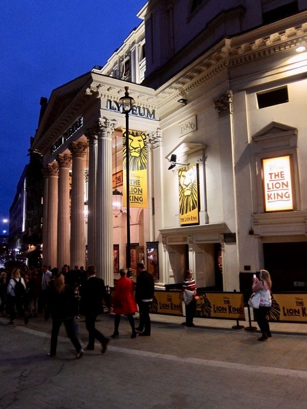 The Lyceum Marker - wide view image. Click for full size.