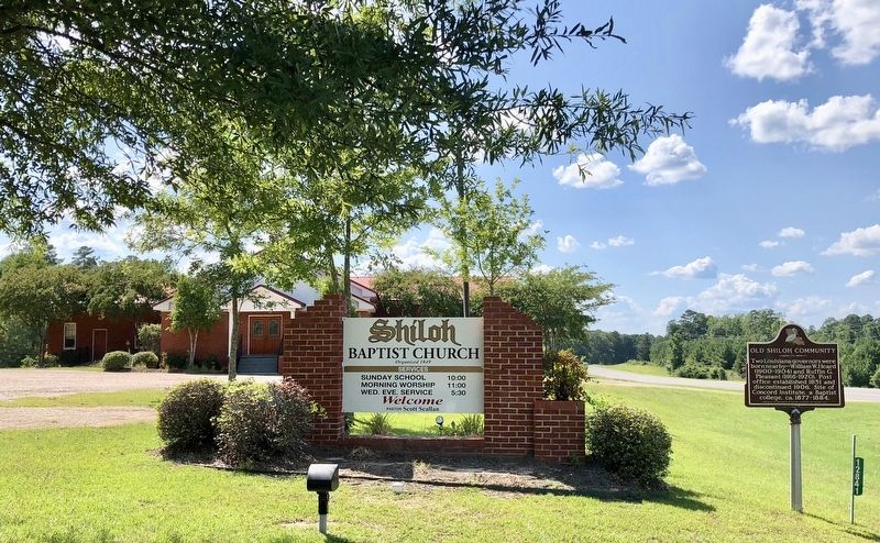 Old Shiloh Community Marker at the Shiloh Baptist Church. image. Click for full size.