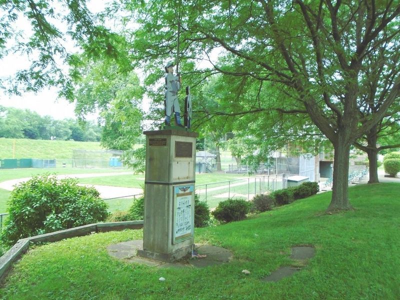 "Major" and "Jimmy" Gehron Monument at Stotz Field image. Click for full size.