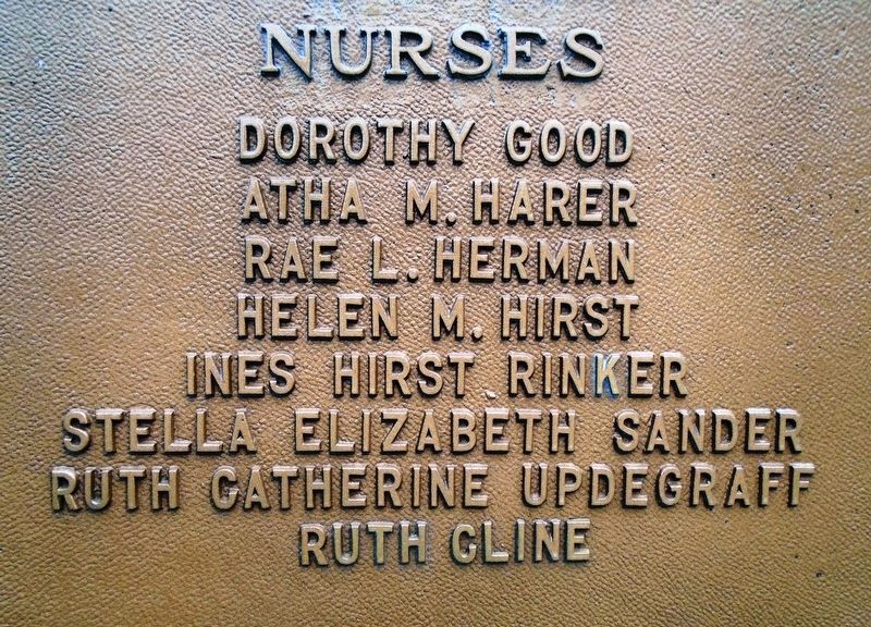 World War Memorial Nurses Honor Roll image. Click for full size.