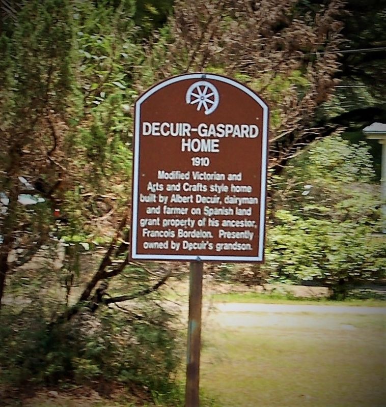 Decuir-Gaspard Home Marker image. Click for full size.