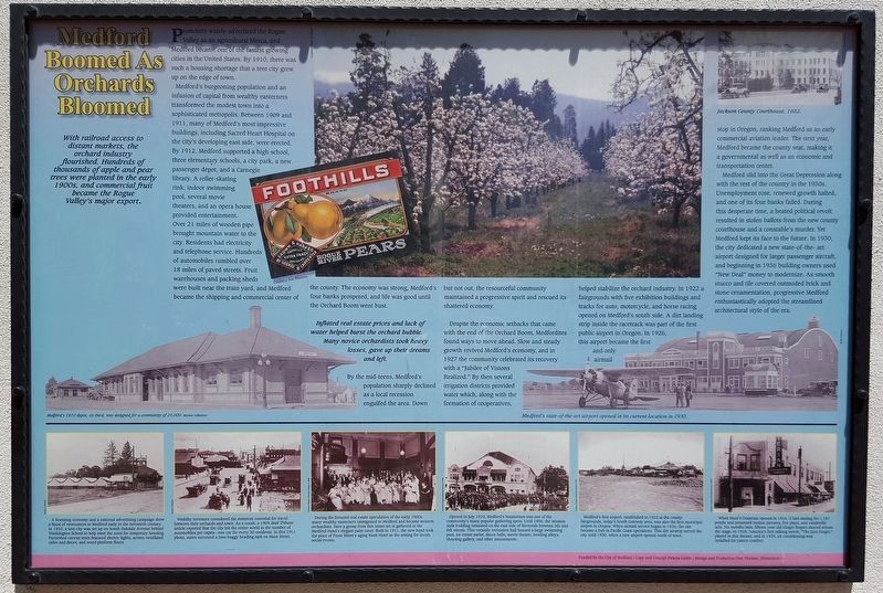Medford Boomed As Orchards Bloomed Marker image. Click for full size.