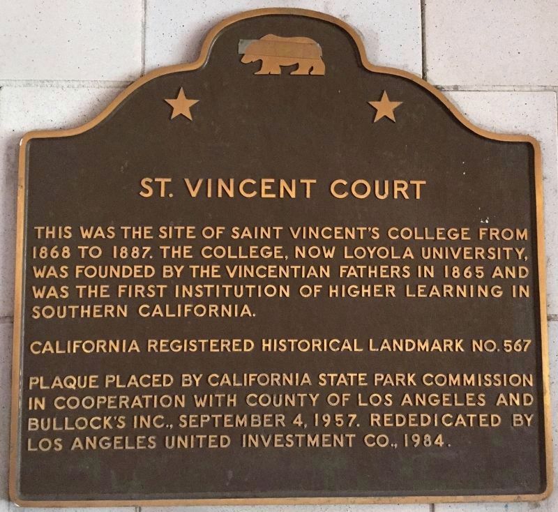 St. Vincent Court Marker image. Click for full size.