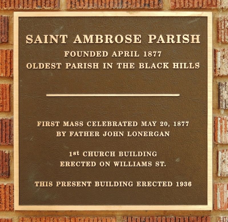 Saint Ambrose Parish Marker image. Click for full size.