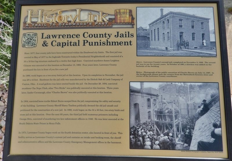 Lawrence County Jails & Capital Punishment Marker image. Click for full size.