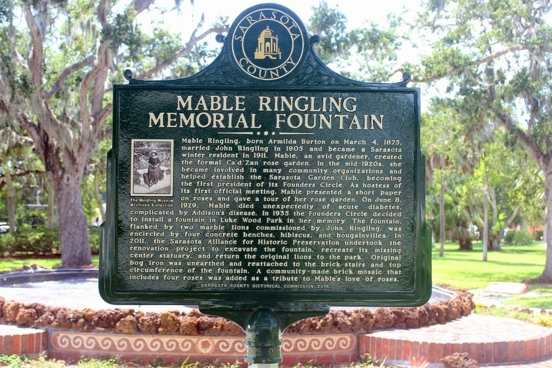 Mable Ringling Memorial Fountain-Side 1 image. Click for full size.