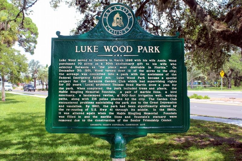 Luke Wood Park Marker-Side 2. Click for full size. Luke Wood Park Marker-Side 2 image. Click for full size.