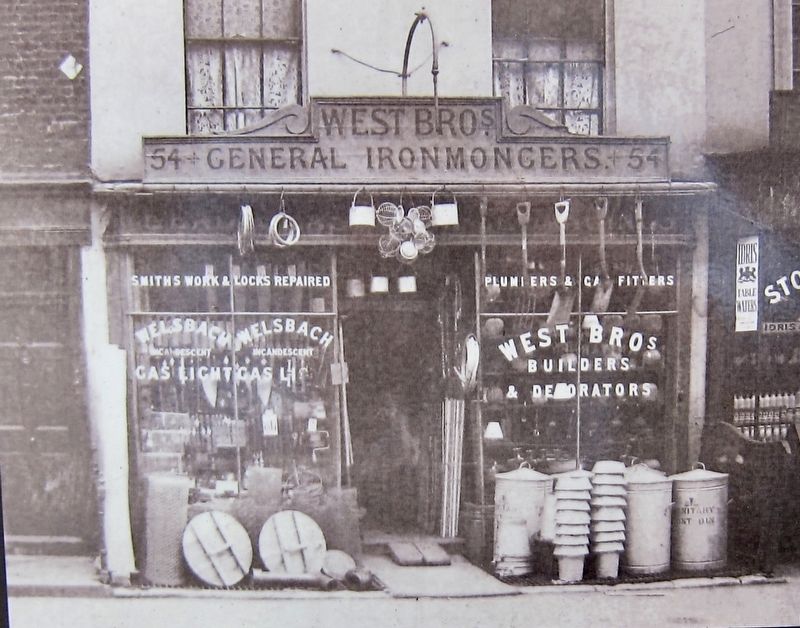 Marker detail: West Bros. Ironmongers at 54 Marchmont image. Click for full size.