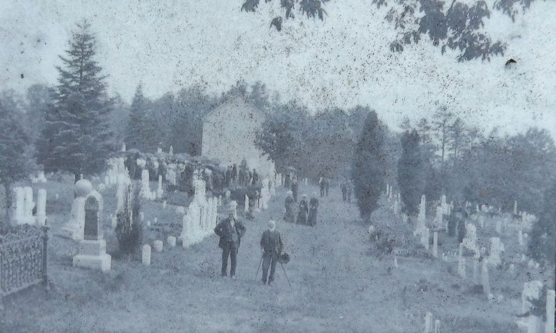 Marker detail: Possibly a Decoration Day gathering or a funeral image. Click for full size.