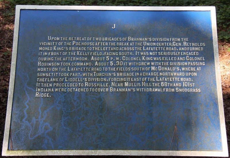 E. King's Brigade Marker. Click for full size. E. King's Brigade Marker image. Click for full size.