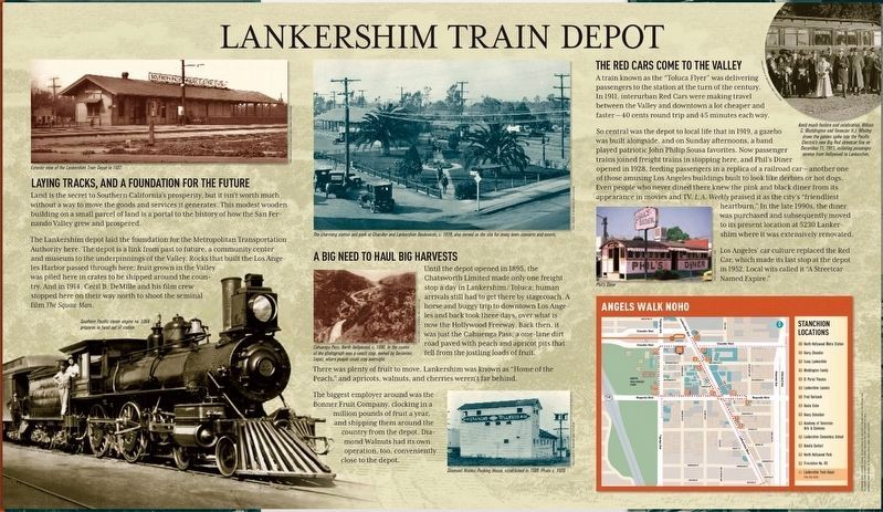 Lankershim Train Depot Marker. Click for full size. Lankershim Train Depot Marker image. Click for full size.