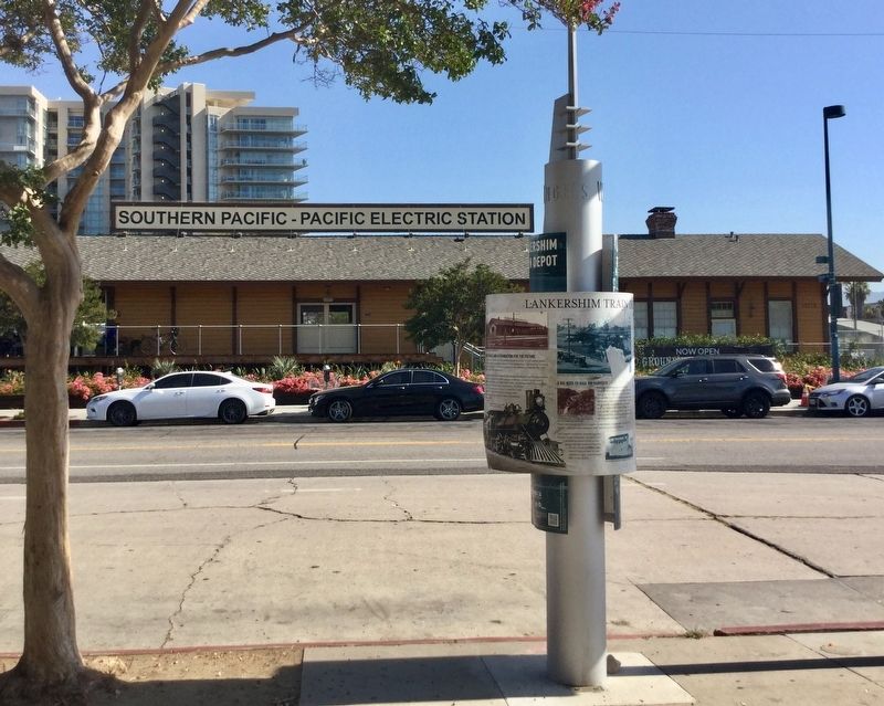 Lankershim Train Depot and Marker image. Click for full size.
