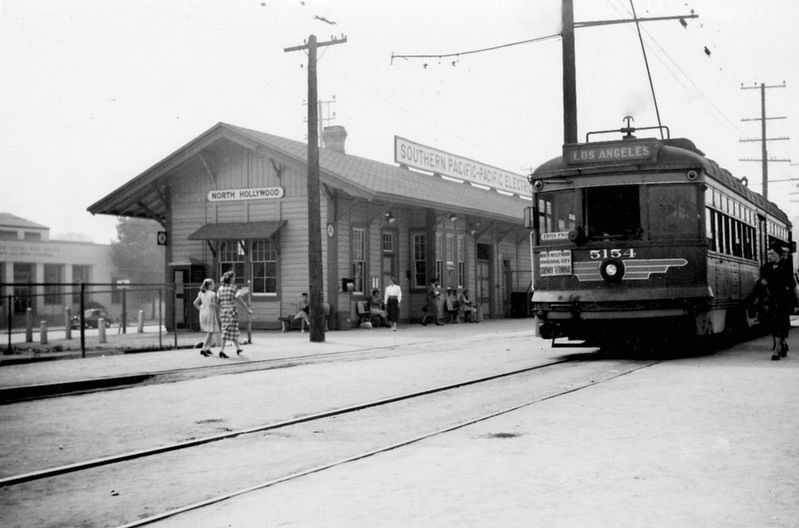 Lankershim Train Depot in 1952 image. Click for full size.