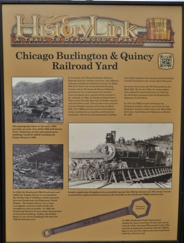 Chicago Burlington & Quincy Railroad Yard Marker image. Click for full size.