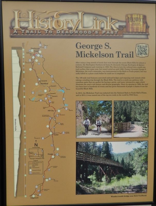 George S. Mickelson Trail Marker image. Click for full size.