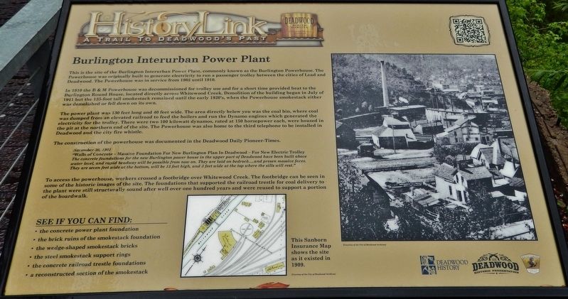 Burlington Interurban Power Plant Marker. Click for full size. Burlington Interurban Power Plant Marker image. Click for full size.