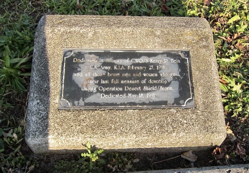 Kerry P. Hein Memorial. Click for full size. Kerry P. Hein Memorial image. Click for full size.