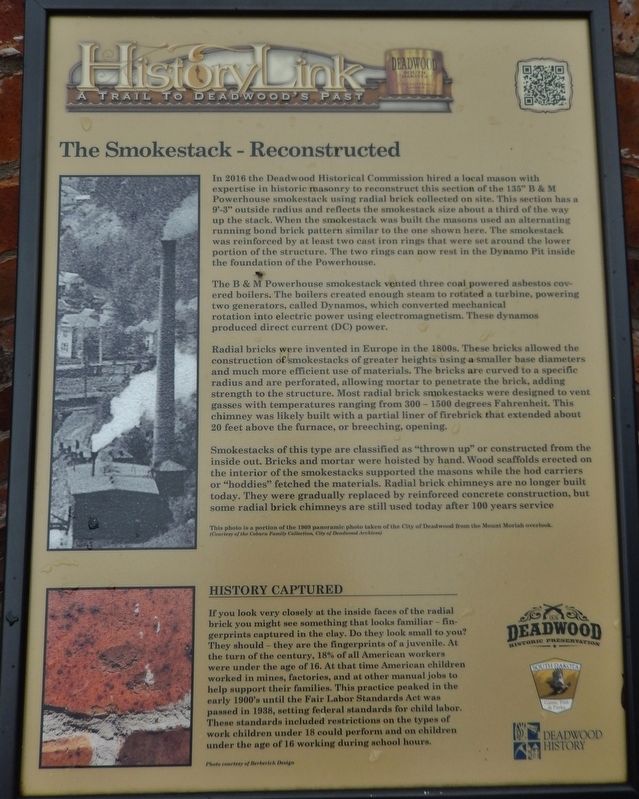 The Smokestack - Reconstructed Marker. Click for full size. The Smokestack - Reconstructed Marker image. Click for full size.