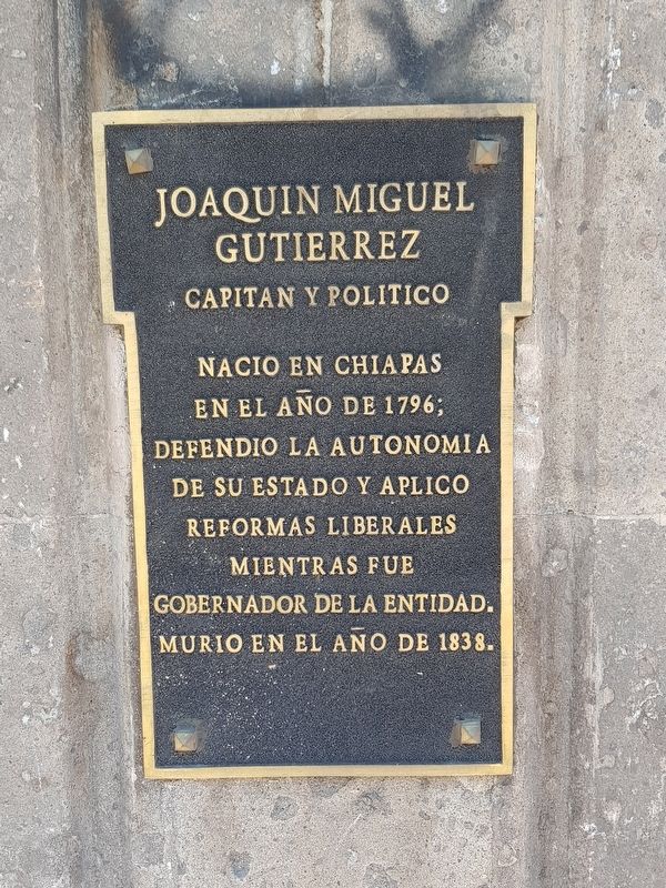 Joaquín Miguel Gutiérrez Marker. Click for full size. Joaquín Miguel Gutiérrez Marker image. Click for full size.